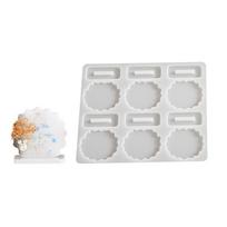 Silicone Mold for Photo Frame and Decorative Craft Dried Flower Resin Mould Plaster Table Decoration Making Mould S white