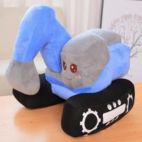New 26/38cm Creative Excavator Plush Toys Stuffed Soft Machine Plush Pillow Kawaii Home Decorative Boys Kids Birthday Gifts 26x23cm