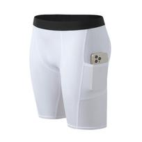 Men's High Elastic Compression Shorts with Pockets - Quick-Drying Athletic Base Layer for Running and Basketball XL balta