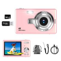 Skaitmeninis fotoaparatas su 4K vaizdo įrašu 50 32GB Micro SD AF Kompaktiškas Didelis 16x Vaizdas Didelė Japoniška Instrukcija Idealus studentams ir mokyklinių kelionių įrašams,