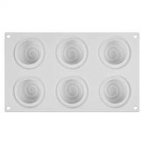 New 6-hole Silicone Baking Mold Mini Tornado Shape Chocolate Cake Mold White Silicone Baking Mold DIY Baking Tray Kitchenware balta