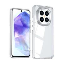 Luxury Simple Non-yellowing Transparent PC+TPU Case For Xiaomi Redmi Note 15 Pro Plus 14 Pro Metal Lens Shockproof Protect Cover Redmi note 15 Pro 5G sidabras
