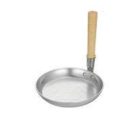 Vertical Wooden Handle Omelet Pan Aluminum Professional Frying Egg Pan Fast Heat Conduction Japanese Style Omurice Rice Pan