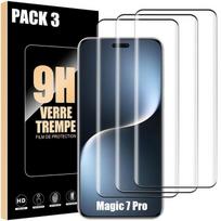 3x Full Tempered Glass for Honor Magic 7 Pro, Protection with Black Anti-Scratch Edge