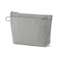 MUJI Wrinkle Nylon Gusseted Pouch 21 x x 6 84475689 - Gray, Medium, Approx. 13.5 cm, pilka spalva