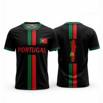 Portugal Flag 3D Printed Jersey Summer Outdoor Breathable Short-sleeved Football Training Top 2026 Men's Fan Gift T-shirt S