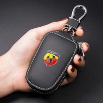 HJL1 Prabangus odinis automobilio nuotolinio valdymo pultelio dėklas Dangtelis Raktų pakabukas Apsauginis maišelis Abarth Punto 124 500 595 695 500X 500e Automobilio Aksesuarai