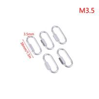 M3.5/4/6/8/10 Connect Hook Stainless Steel Connecting Ring Quick Chain Link Track Mountaineering Carabiner Buckles