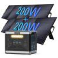 Solarplay 2400W Portable Power Station with 400W Foldable Solar Panel Kit for Camping RV Emergency Backup, Outdoor Off-grid 2400W 2160WH EU