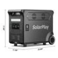 SolarPlay Q3600 Portable Power Station 3600W 3840Wh with 400W Foldable Solar Panel, Complete Solar Generator Kit for Camping, RV 3600W 3840WH US