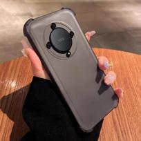 Case for HONOR X9b,X9a Translucent Frosted Matte Casing 4-Corner Airbag Shockproof Bumper Cover HONOR X9b matinė juoda spalva