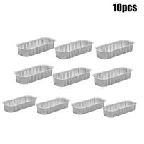 Disposable Aluminum Foil Pans 10/30Pcs Baking Trays for Air Fryer BBQ Nonstick Roasting Foil Tin Pans for Kitchen Outdoor Use
