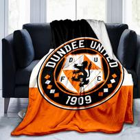 Dundee United emblema spausdinta pledų antklodė Minkštos flanelinės antklodės sofai, lovai Dovanos vyrams, moterims Pikinė antklodė Kalėdinės dovanos 75x90cm