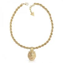 Guess  Liūtas karalius  grandinėlė, paauksuotas plienas - JUMN01305JWYG Auksinė beige