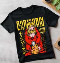 Chainsaw Unisex Denji Power Portrait Black TShirt S