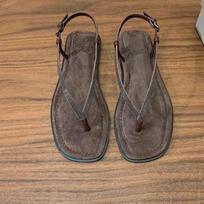 Sheepskin version~ Retro Roman flat-bottomed rhinestone herringbone sandals women's summer new beach pinch cold slippers 35 ruda