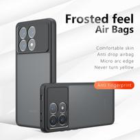 Dėklas POCO X6 Pro M6Pro 4G Prabangus Matinis Skaidrus Šarvuotas Galinis Dangtelis Xiaomi Poco X 6 X5 F6 F5 Pro Akrilinis Kietas PC + TPU Smūgiams Atsparus Bamperis For POCO X6 Pro juoda