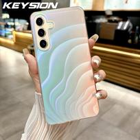 KEYSION Gradient Wave Pattern Case for Samsung A16 A06 A55 5G A35 A25 A15 Matte Phone Cover for Galaxy A54 A34 24 A14 A53 A52 for Samsung A16 įvairiaspalvis