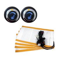 12 V universalus įmontuotas automobilio sėdynės šildytuvo komplektas, tinka 2 sėdynėms, lydinio 6 lygių valdymo laidas, šildymo pagalvėlės sistemos jungiklis, greitas apvalus A9J7