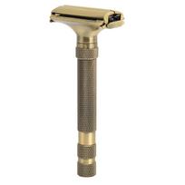 Double Edge Manual Beard Trimmer Long Handle Reusable Men Portable Metal Safety Beard Clipper for