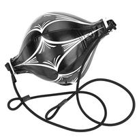 Boxing Training Leather Speed Ball Double End MMA Pouching Bag Pear Shape Toy(black)
