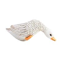 Funny Cartoon Rooster Duck Flower Pot Handmade Waterproof Chicken Planter Resin Crafts Plant Container For Garden Lawn Duck white