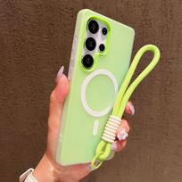 Case For Samsung Galaxy A56 A36 A26 A16 A06 A07 A55 A35 A25 A15 A05 A54 Candy Color Matte With Lanyard For Magsafe Soft Cover Galaxy A15