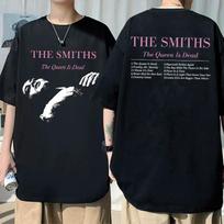 The Smiths The Queen Is Dead Double Sided Print Tshirt Punk Rock Band 1980's Indie, Morrissey T-shirts Men Oversized Tees - M... S įvairiaspalvis