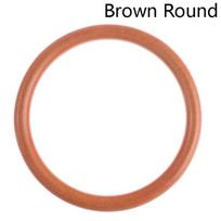 Medinė rankinės rankena, skirta rankų darbo rankinėms Brown Round