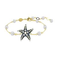 Swarovski Idyllia Jūros žvaigždės rašto krištolinė apyrankė Moteriška apyrankė Auksinė 5684398 Box (Random Color)