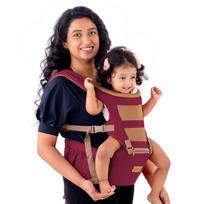 LuvLap Royal Hip Seat Baby Carrier 4-in-1 Ergonomic Front Facing Carrier Breathable Mesh Support Adjustable Comfort Purple