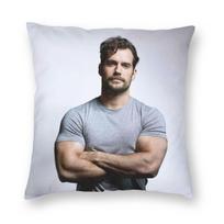 Henry Cavill Aktorius Pagalvės užvalkalas Poliesterio Lino Aksomo Kūrybiškas Užtrauktuko Dekoratyvinis Pagalvės užvalkalas Sofos Pagalvės užvalkalas 18 Peach skin 18*18(CM)-1Pcs
