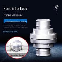 65mm Aluminum Fire Hose Coupling, 2.5  Agricultural Connector Thickened Connector