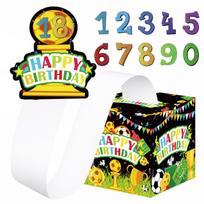 Birthday Surprise Money Box with Pull Out Banner and Number Stickers for Party Decoration and Gift Presentation