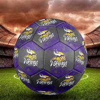 Minnesota Vikings Indoor Soccer Ball Size 5 Colorful All Ages Machine Stitched PVC Competition Ready Durable High-Bounce