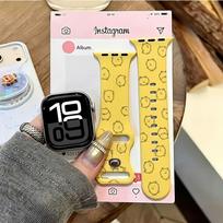 Mengmeng Bear for Apple Watch Strap iwatchsS11/10/9 Silicone AppleUltra3 Gray SE Applicable to apple 38mm [s1/2/3 generation]