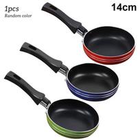 12Cm/14Cm/16Cm Mini Frying Pan Non-Stick Steel Frypan Pot Saucepan Home Use Egg Frying Pan Random Color For Kitchen Cookware 14cm
