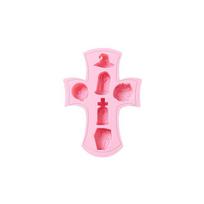 Easy To Clean Homemade Halloween Silicone Cake Mold For Hassle-free Baking Experiences Pink Cross