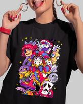 Anime The Amazing Digital Circus Black T Shirt Size S 4xl S