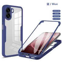 Viso kūno apsaugos smūgiams atsparus dėklas, skirtas OPPO A6x A6k A6t A6 5G, apsauginis dangtelis, ekrano apsauga Fundas Coque OPPO A6x 5G mėlyna