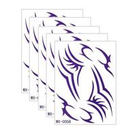 5 Sheets Temporary Tattoo Stickers Skin-Friendly Demon Energy Pattern Tattoos Hypoallergenic W