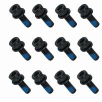 12PCS Black Brake Caliper Bolts High Carbon Steel Disc Brake Caliper Screws  Brake Adapter Mount M6x18mm