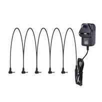 Gitaros efekto maitinimo adapteris 9V DC 1000mA 5 krypčių Daisy grandinės kabelis UK Plug