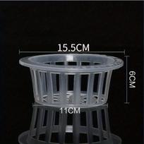 5 vnt. plastikiniai tinkliniai vazonai Tinklas klonavimo krepšelis Hidroponinis akvariumo įdėklas Augalai Gėlių vazonų padėklas Sodo reikmenys 15.5cm-5pcs skaidri
