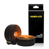 RIDERACE Bicycle Handlebar Tapes Road Bike Handle Bar Straps Anti-slip PU EVA Breathable For Cycling Soft Anti-Vibration Tape oranžinė