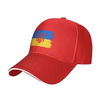 Ukraina Ukrainos nacionalinė vėliava Beisbolo kepurės Laisvalaikio sumuštinių kepurės Unisex Poliesterio galvos apdangalai Treniruotės Adjustable&>8Y raudona