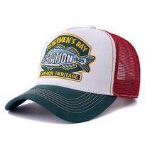 Unisex vasarinė žvejybinė kepurė, kvėpuojanti tinklinė kepuraitė, vyrams, moterims, su didžuvės žvejo siuvinėta snapback kepure, lauko žvejybai 56cm-60cm