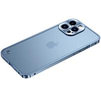 Metal Frame Lens Protection Matte Shockproof Phone Case for IPhone 12 11 13 15 16 Pro Max Mini 14 Plus Bumper Cover Accessories For iphone 13 Mini