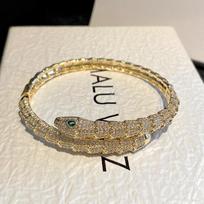 Scallion Snake Bracelet Green Eye Spirit Snake Bracelet Retro Fashion Punk Handpiece 17CM auksas