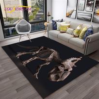 Gyvūno fosilija Dinzauras 3D serijos kilimas HD kilimas namų svetainei miegamajam sofai prie durų dekoras, vaikų zonos kilimas neslystantis grindų kilimėlis 40x60cm